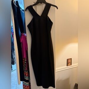 Ted Baker Black Cross-Back Midi Dress